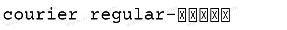 courier regular字体转换